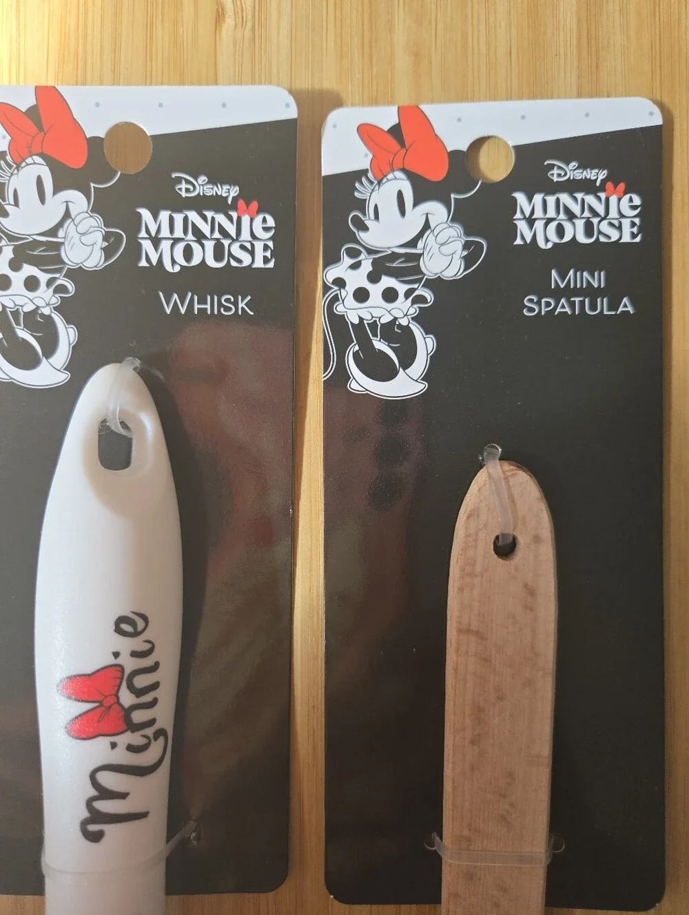 Minnie Mouse Red & Gray Silicone Spatulas and Red Mini Whisk Set